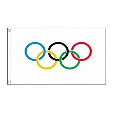 Olympic games Flag - 90 x 150 cm - polyester - inside/outside