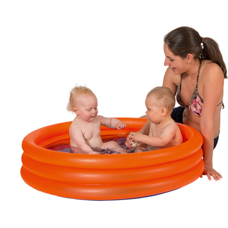 Orange inflatable swimming pool 122 x 23 cm toys