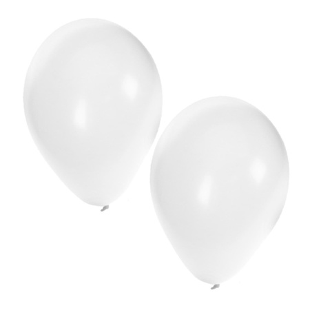 30x Lichtblauwe en witte ballonnen