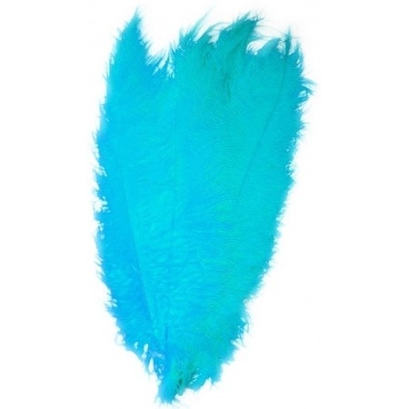 Pete turquoise ostrisch feathers 50 cm