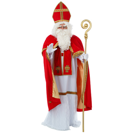 Sinterklaas kostuum 5-delig - polyesterfluweel - voor volwassenen