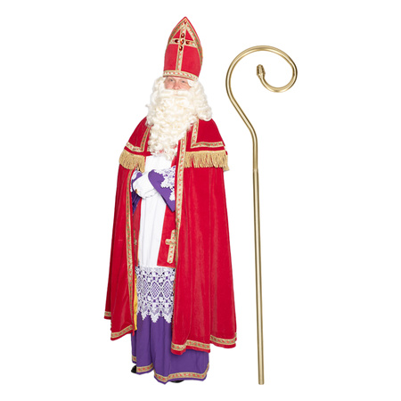 St. Nicholas costume with luxury curl wand 203 cm
