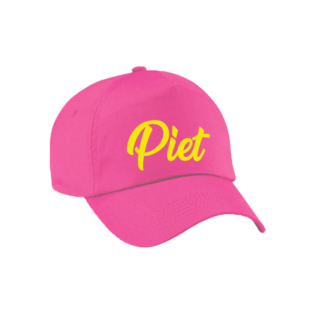 Sinterklaas verkleed pet/cap Piet roze voor dames en heren