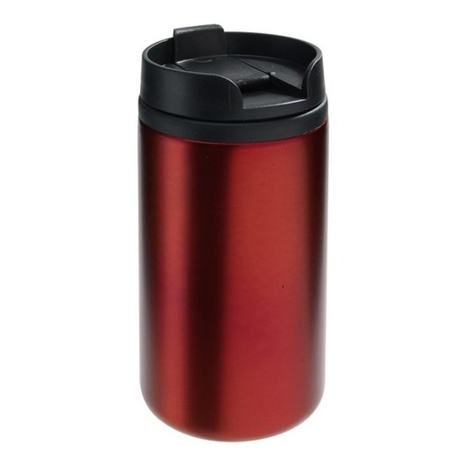 Set of 2x Thermos cups silver and red 290 ml