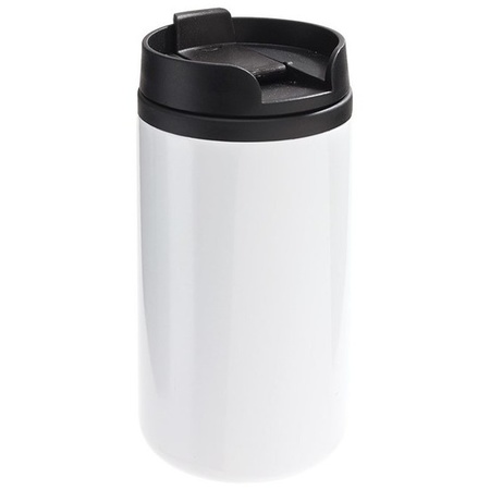 Thermos cup/keep warm cup metallic white 290 ml
