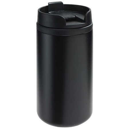 Thermos cup/keep warm cup metallic black 290 ml