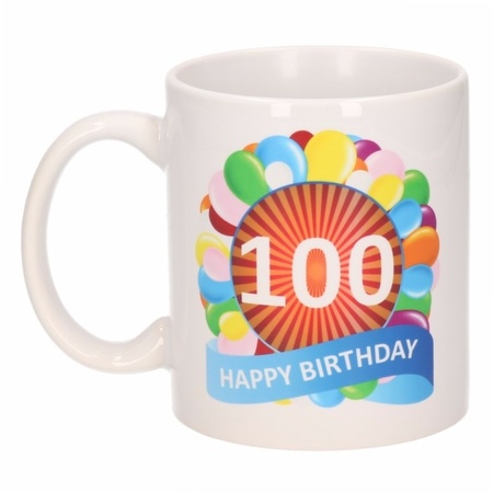 Birthday balloon mug 100 year