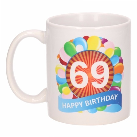Birthday balloon mug 69 year