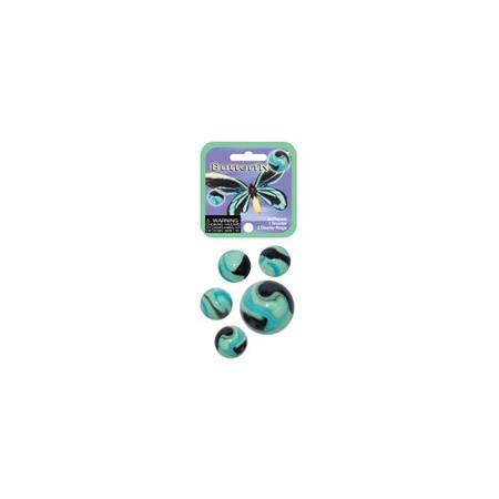 Butterfly marbles 21x pcs