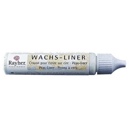 Wax liner candle marker white/glitter 30 ml